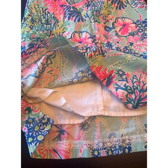 Lilly Pulitzer Girls Floral Cotton Dress Size 10 Sleeveless Preppy Country Club - Picture 6 of 6
